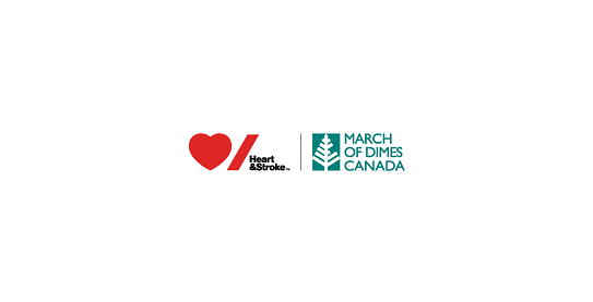 Heart & Stroke Foundation and March of Dimes Canada logos