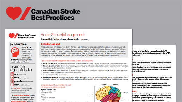 a representation of the Stroke Best Practices acute stroke management module