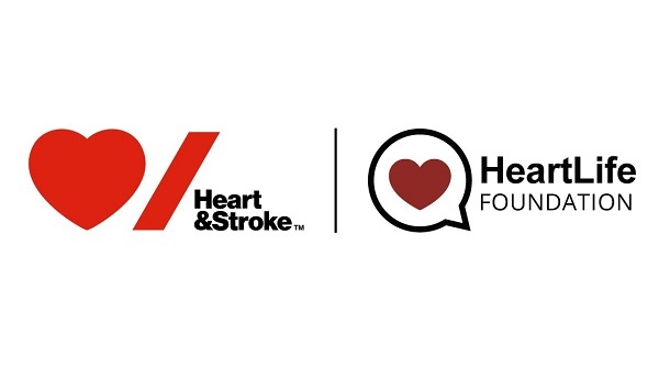 Logos for Heart & Stroke Foundation and HeartLife Foundation
